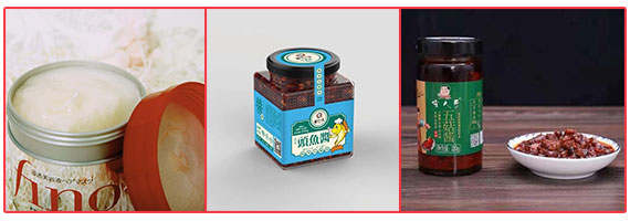 星火顆粒醬狀灌裝機灌裝樣品展示